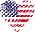 Logo of cikmakkolaylasti.com USA, Heart Shaped Image of USA flag.